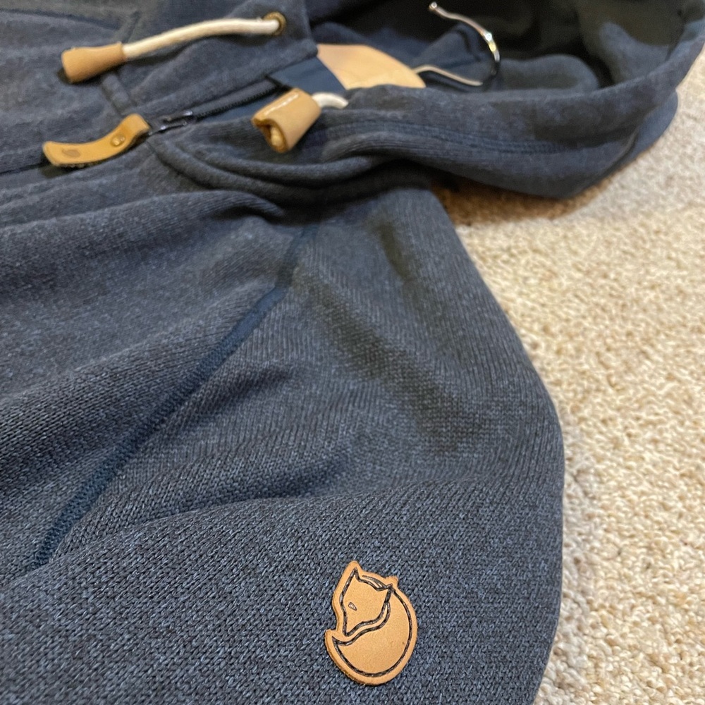 Fjallraven Ovik Navy Blue Front Full Zip Jacket - Men’s Size Small